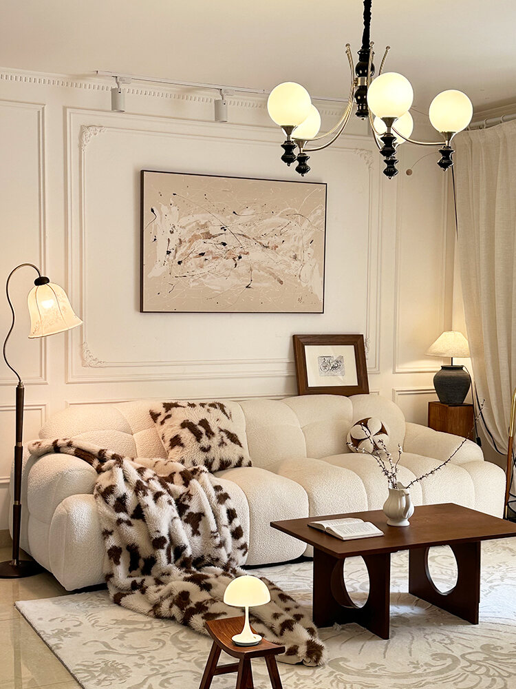 HUACHENYUE | French Cream Style Large Abstract Art Wall Decor ราคา 1,859 บาท*ส่งฟรี
