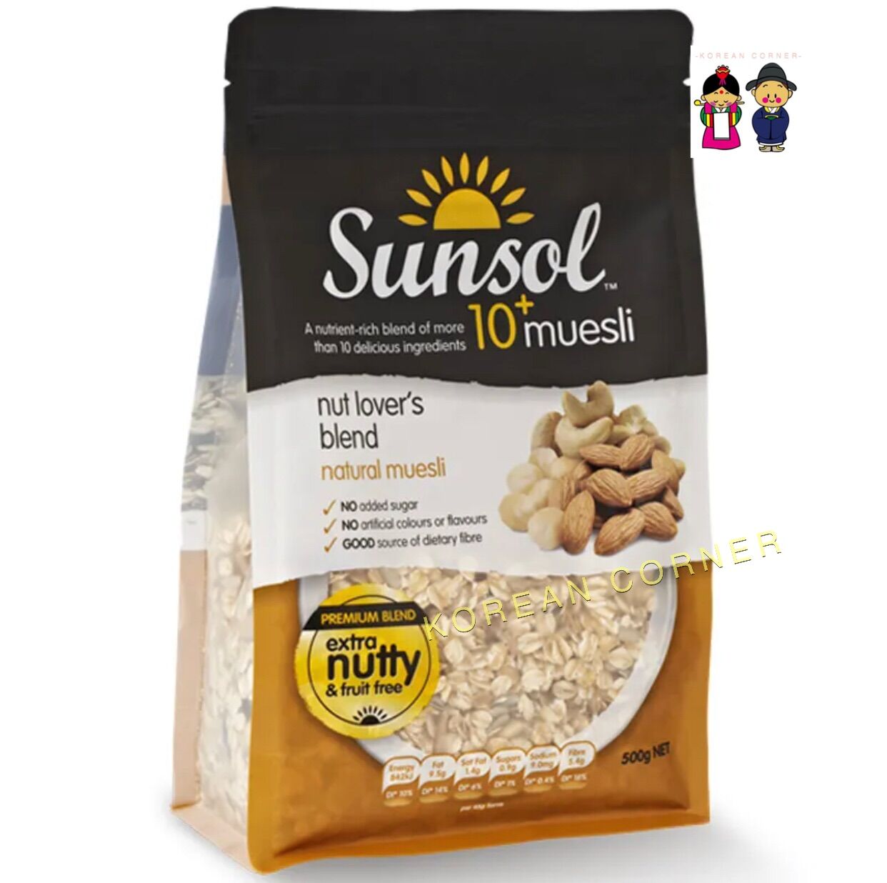 Sunsol Muesli Fruits Low Cal Almond Macadamia Cashew Nuts มูสลี่จาก