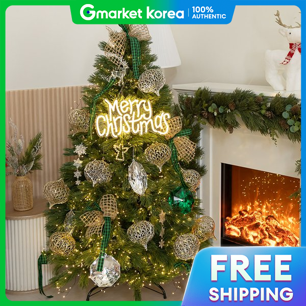 flowertree | Christmas Tree Decoration Full Set, Green Fountain Pine, 150cm (Double-Sided), Pe Pvc Large ราคา 21,877 บาท*ส่งฟรี