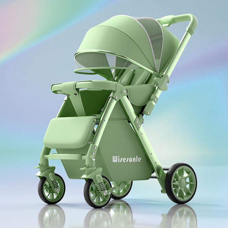 AOBIXIONG | High Landscape Baby Stroller Folding Reversible Adjustable