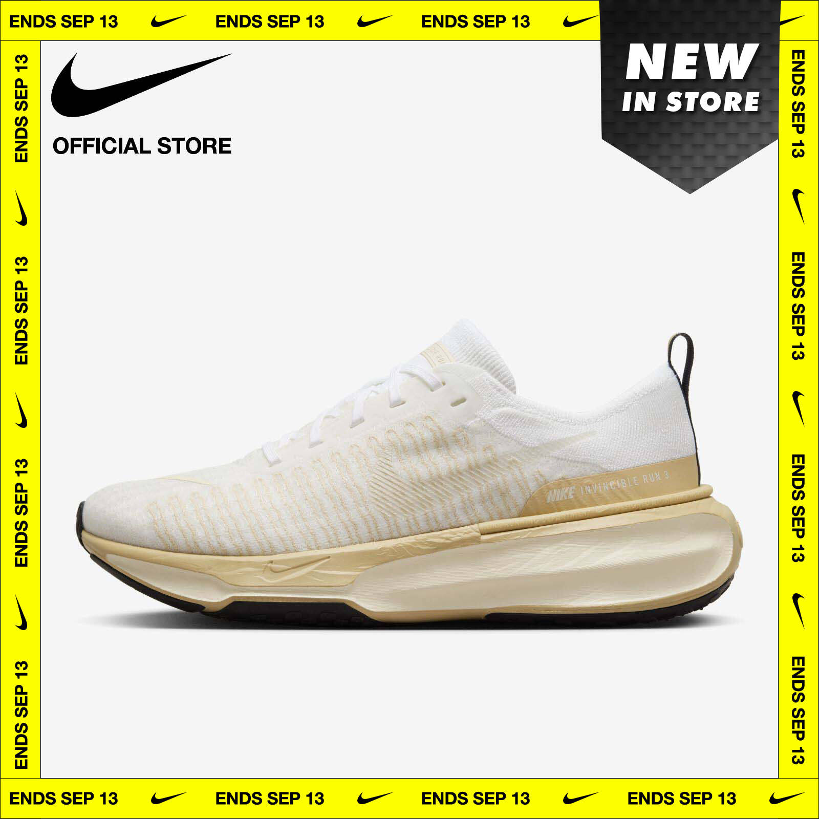 Nike Men's Zoomx Invincible Run Flyknit 3 Shoes - White ราคา 6,600 บาท*ส่งฟรี