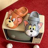 XIXITIAO | รองเท้าแตะลายการ์ตูน Tom and Jerry มีปุ่มกันลื่นและพยุงฝ่าเท้า