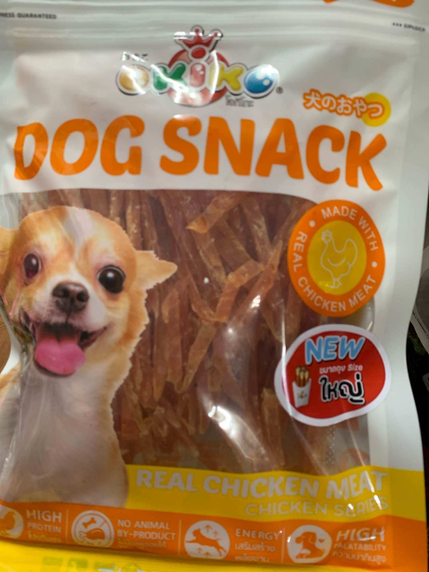 Okiko Okiko Soft Chicken Snacks, Thin Slices, for Dogs, Large Package of Snacks, 330 Grams, Many Different Types. ราคา 239 บาท*ส่งฟรี