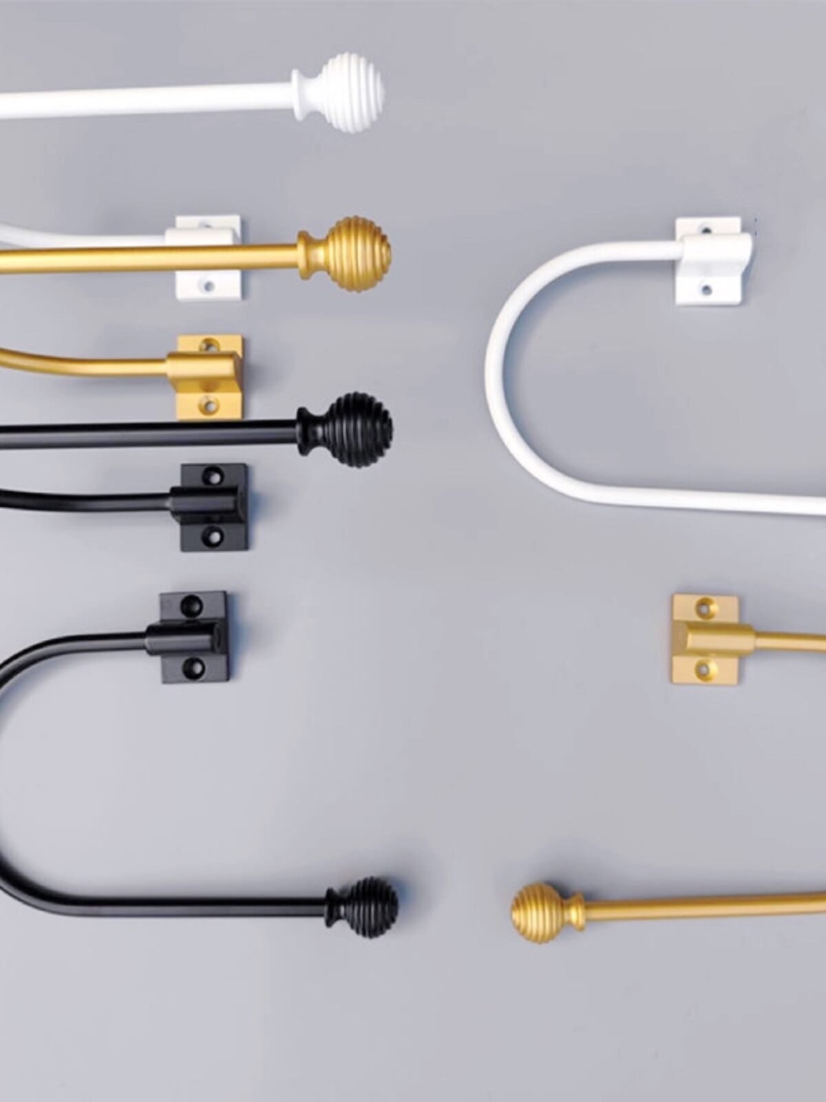 เลือกซื้อ ผ้าม่าน Foldable U-Shaped Bathroom Curtain Wall Hooks No Nail Needed Modern Simple Style Fixed Buckle for Window Treatment Accessories ราคาพิเศษ มีเก็บเงินปลายทาง