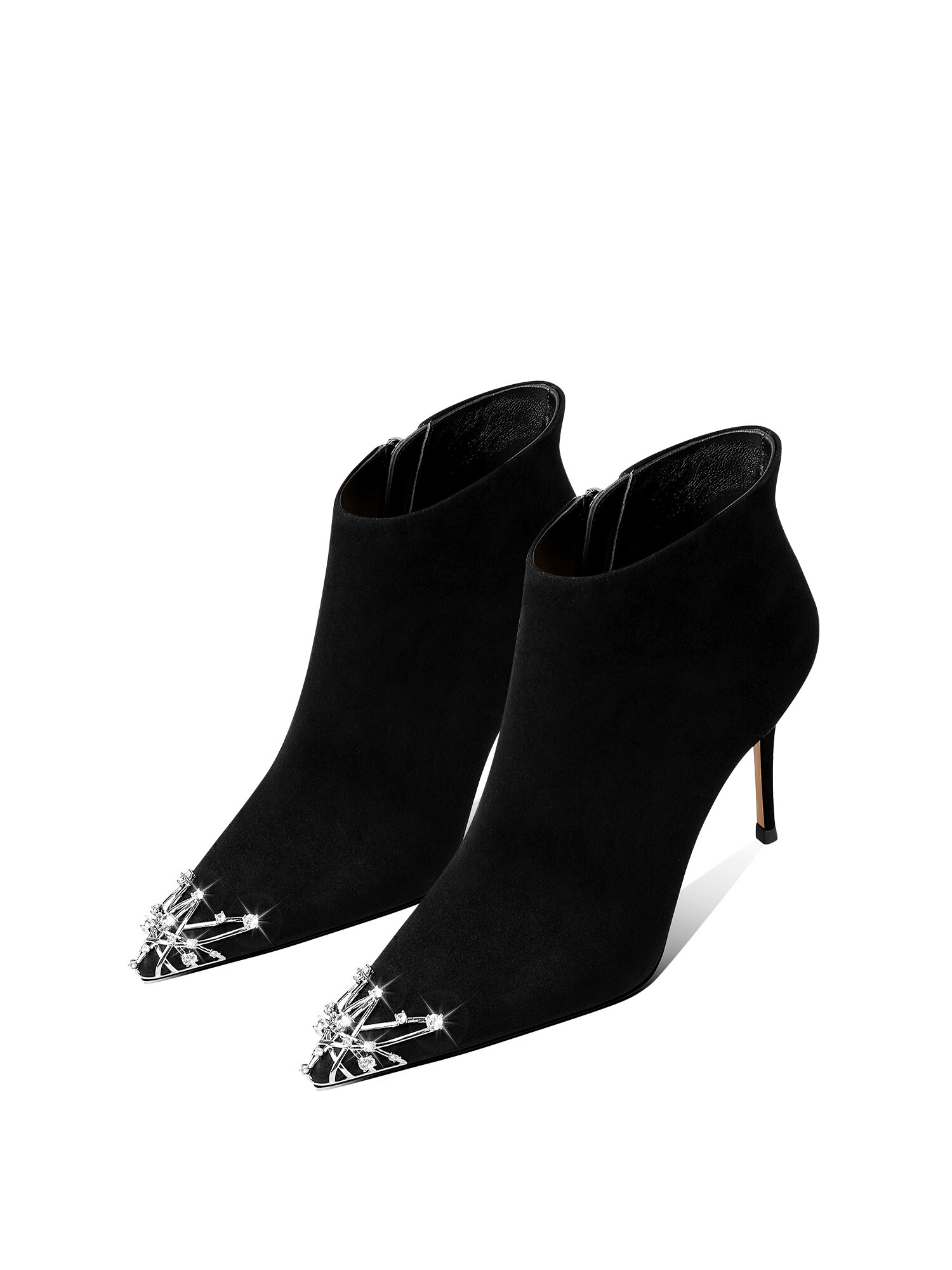 HOOV | Elegant Crystal Pointed-Toe High Heel Boots - ยี่ห้อ HOOV ราคา 8,738 บาท*ส่งฟรี