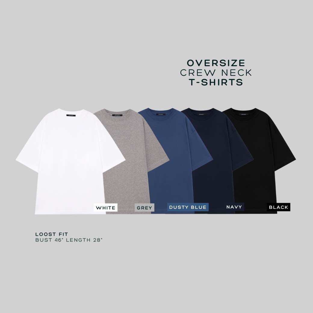 DOTLINEPLAIN / OVERSIZE CREW NECK TOP - 5 COLORS ราคา 790 บาท*ส่งฟรี