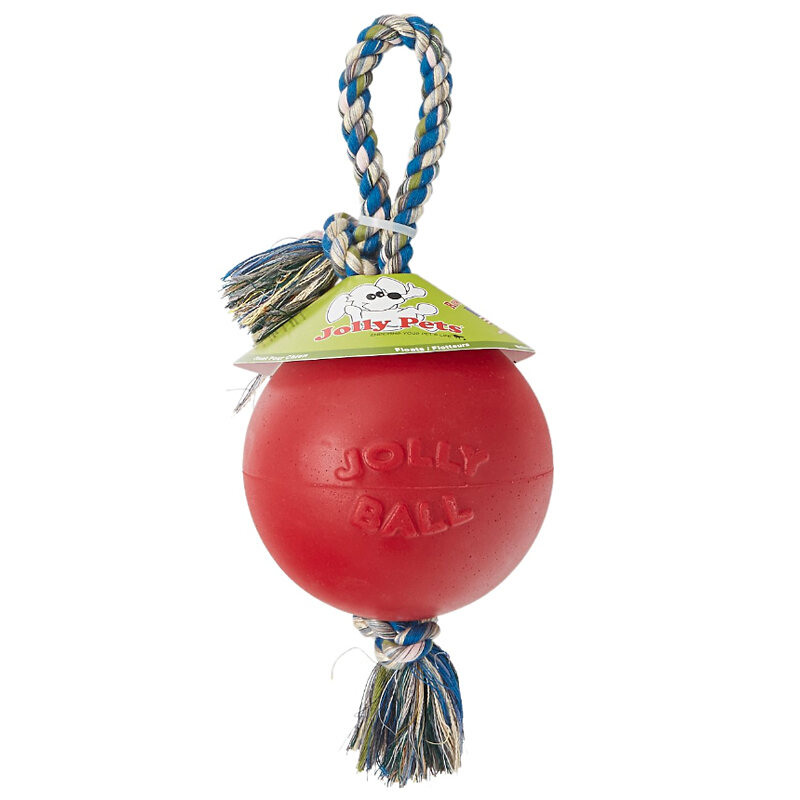 Jolly PET ของเล่นสุนัขสัตว์เลี้ยงลูกบอลเชือกกัดลูกสุนัขขนาดเล็กกลางใหญ่