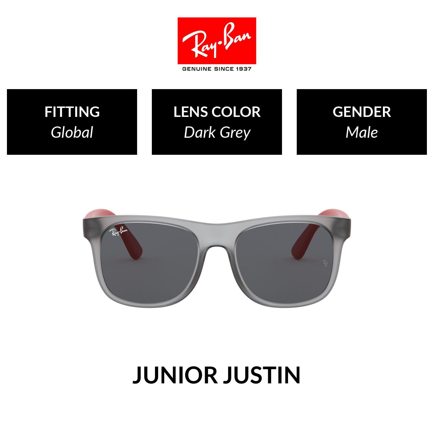 RAY-BAN JUNIOR SOLE JUNIOR JUSTIN - RJ9069S 705987 -Sun ราคา 2,720 บาท*ส่งฟรี