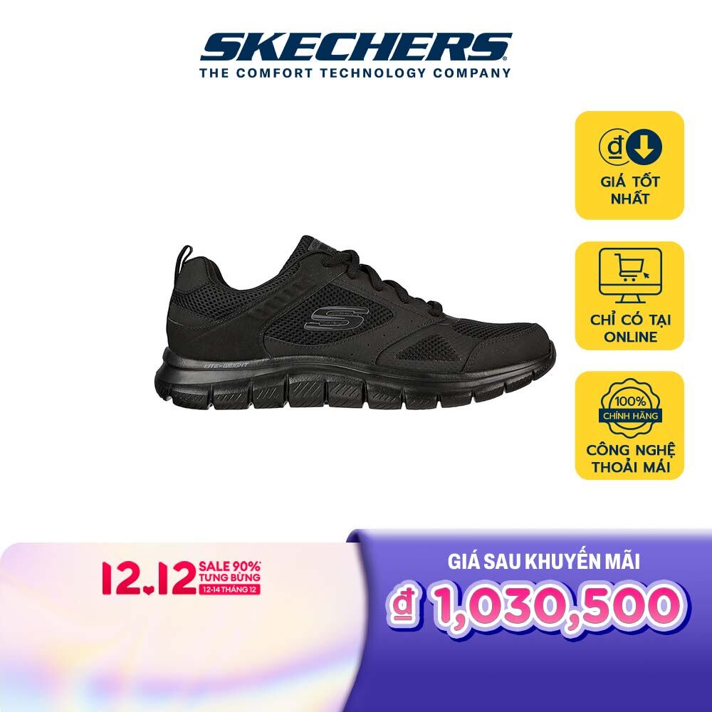 [DUY NHẤT ONLINE]Skechers Nam Giày Thể Thao Tập Gym, Đi Học, Đi Làm Sport Track Memory Foam - 232398W-BBK