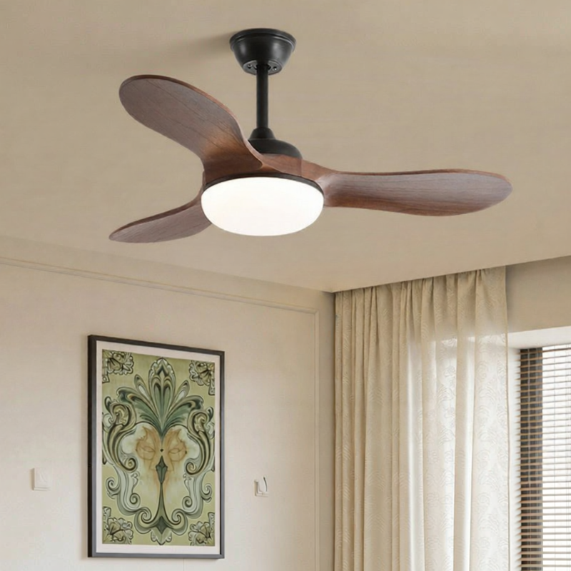 HD | Large Wind Power Retro Style Inverter Silent Ceiling Fan with Light ราคา 3,584 บาท*ส่งฟรี
