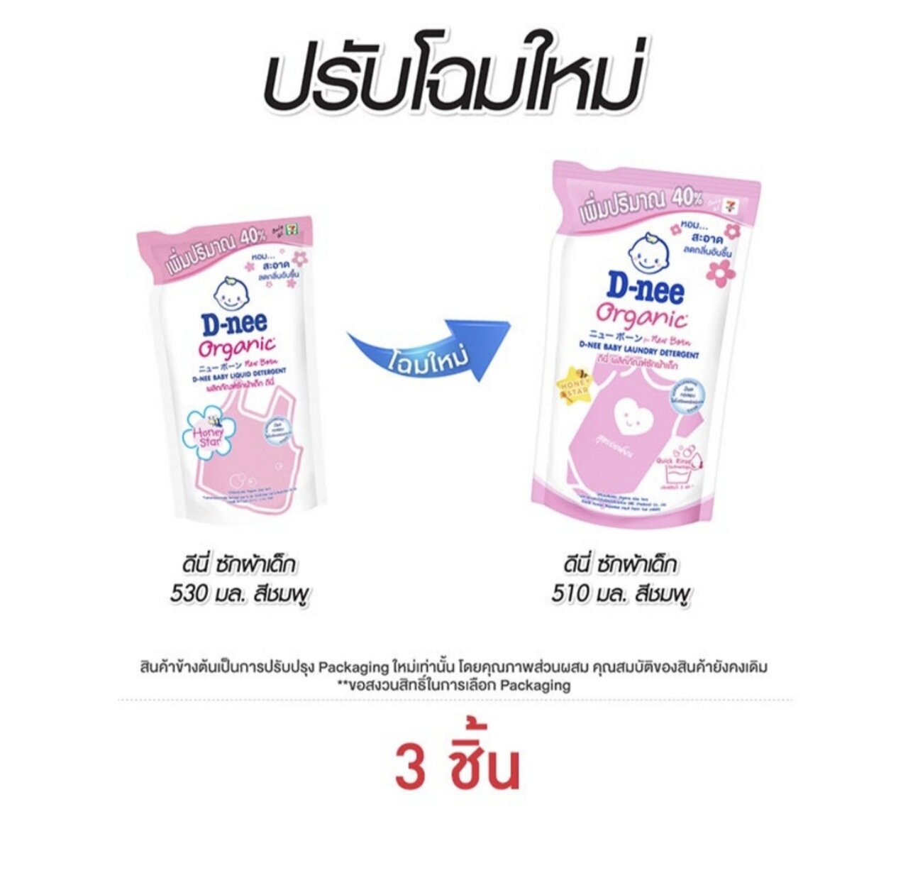 Denny Baby Laundry Product Honey Star 510 Ml. Pack 3 ราคา 159 บาท*ส่งฟรี