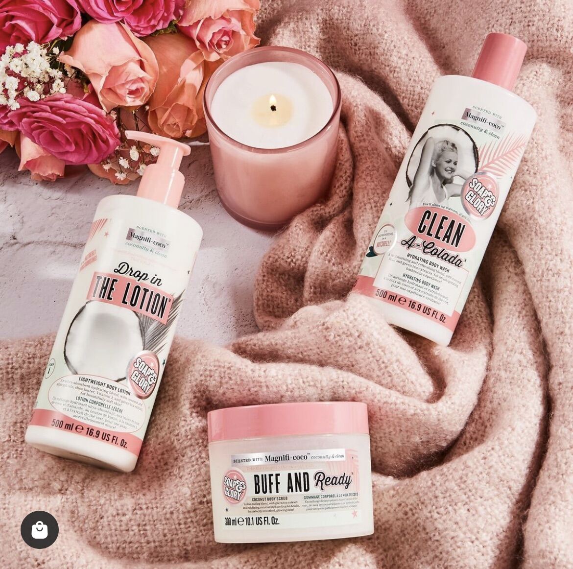 ผลิตภัณฑ์ตัวหอม หอมติดทนนาน Soap & Glory MAGNIFICOCO BODY LOTION / BODY WASH / บัทเทอร์ครีม