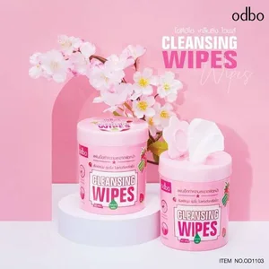 สินค้า Odbo CLEANSING WIPES (60แผ่น) OD1103 โอดีบีโอ ทิชชู่เปียก  แผ่นเช็ดทำความสะอาดผิวหน้า สำหรับทุกสภาพผิว