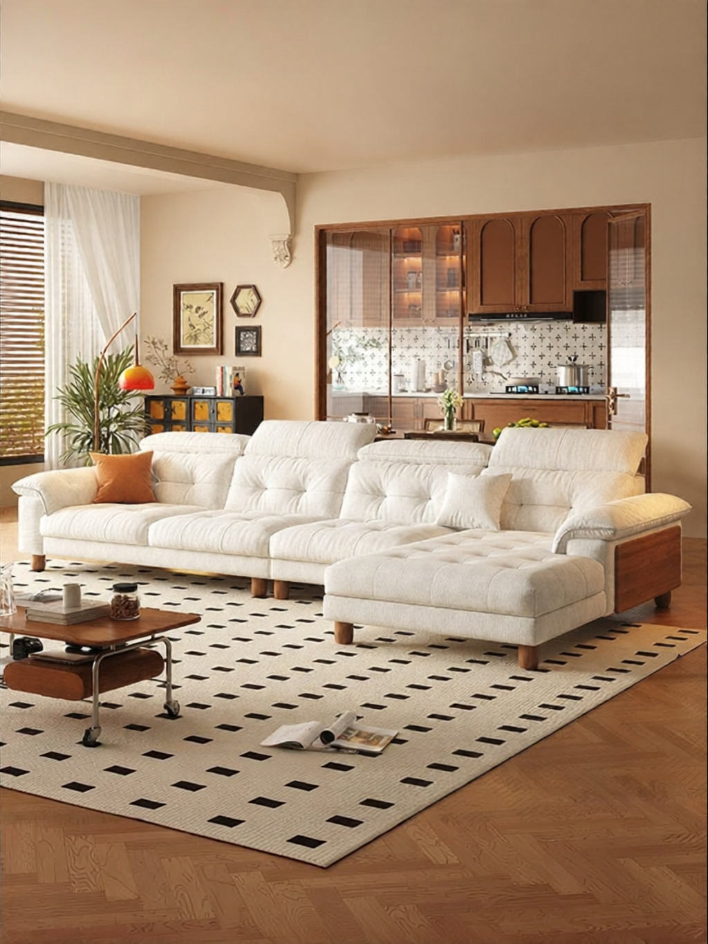 LFF | Detachable Cotton and Linen L-Shape Sofa - ยี่ห้อ LFF ราคา 32,761 บาท*ส่งฟรี