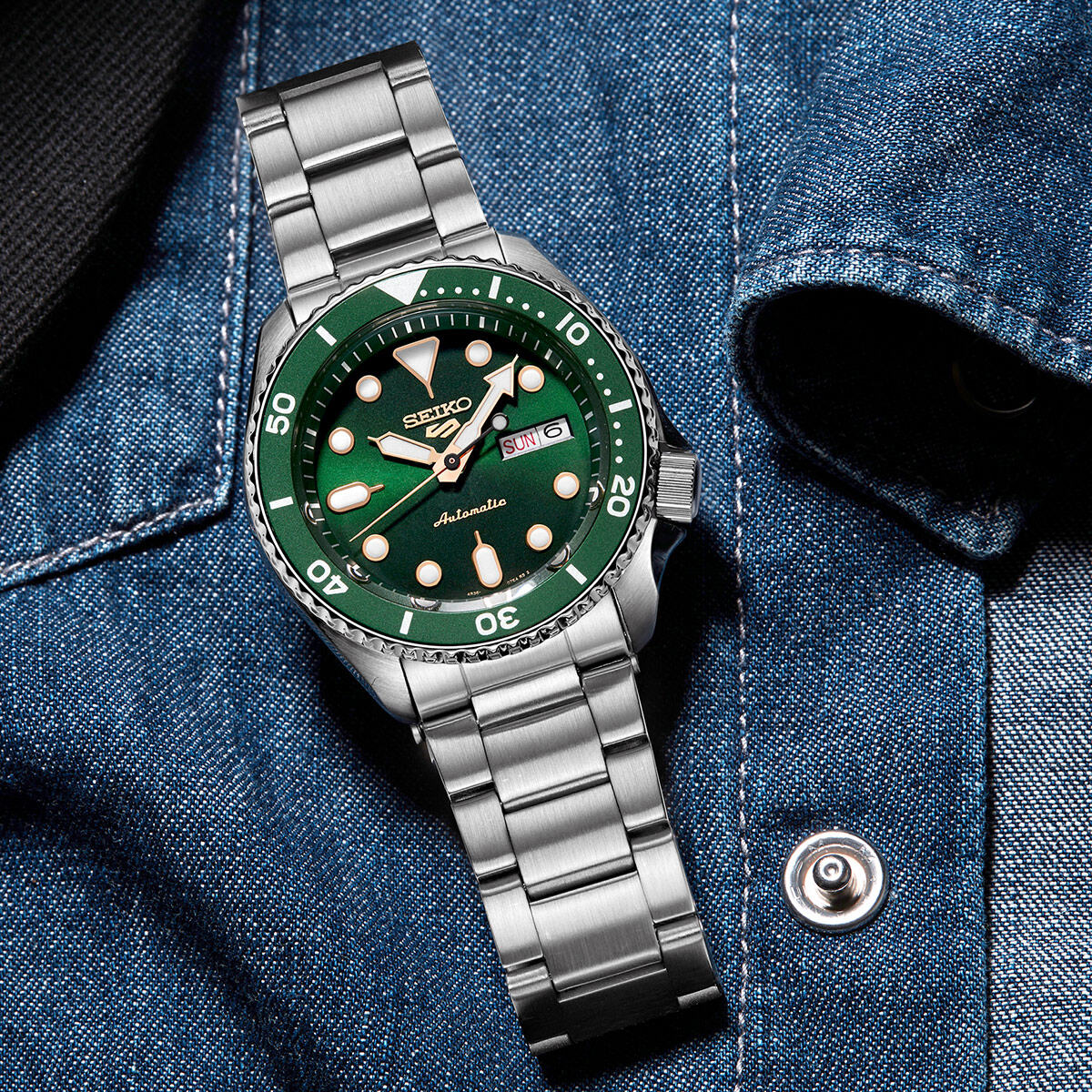 Seiko | Classic Green Fashion Sport Water-resistant Mechanical Watch ราคา 16,952 บาท*ส่งฟรี