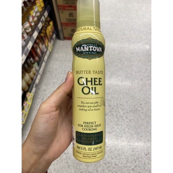 Ghee Oil Spray ( Mantova Brand ) 147 Ml. กี ออยล์ สเปรย์ ( กีผสมแบบฉีด