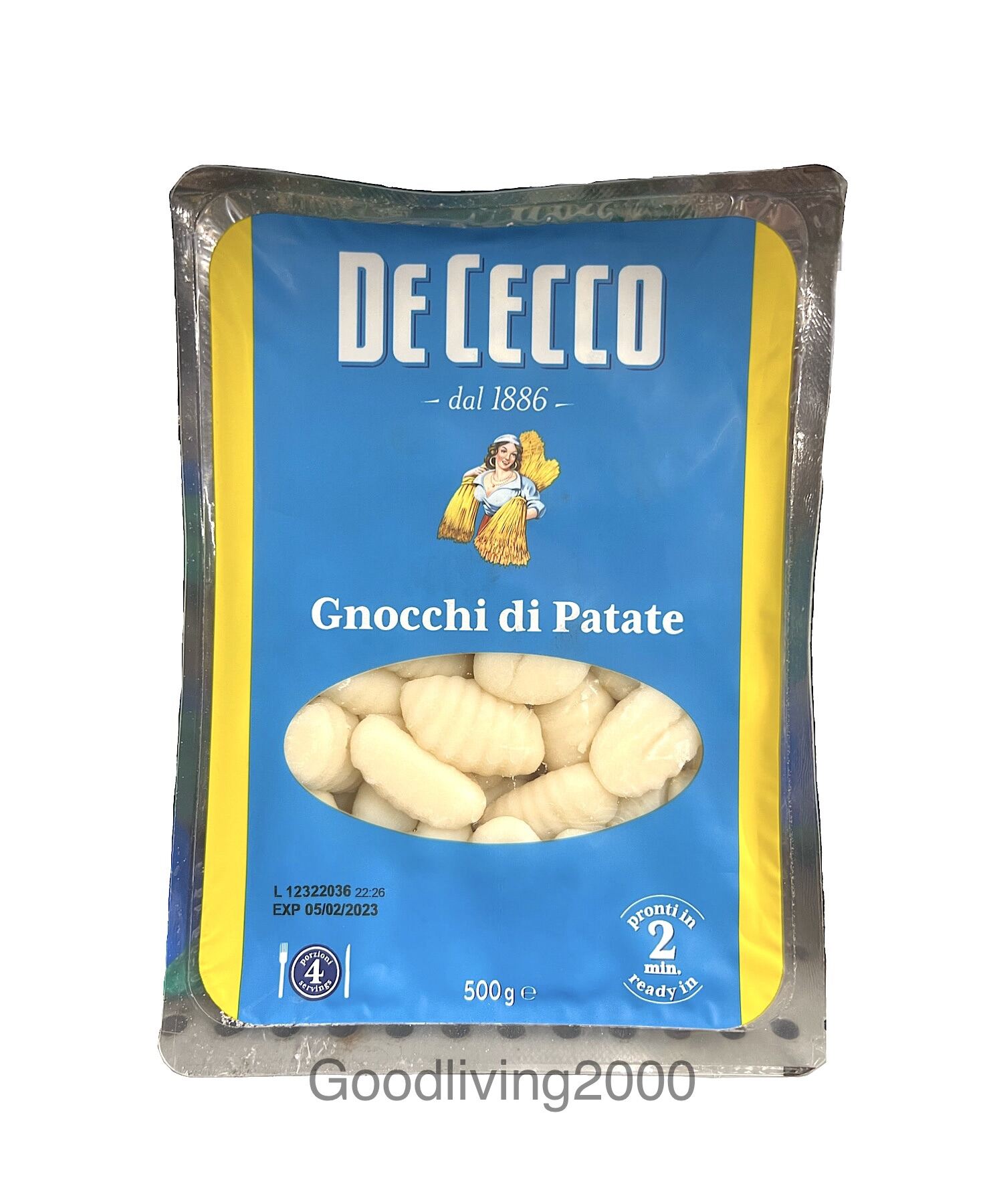 (Free shipping) De Cecco Gnocchi Di Patate (Pasta stuffed Mashed Potato) 500 g ดิเชคโค พาสต้าสอด