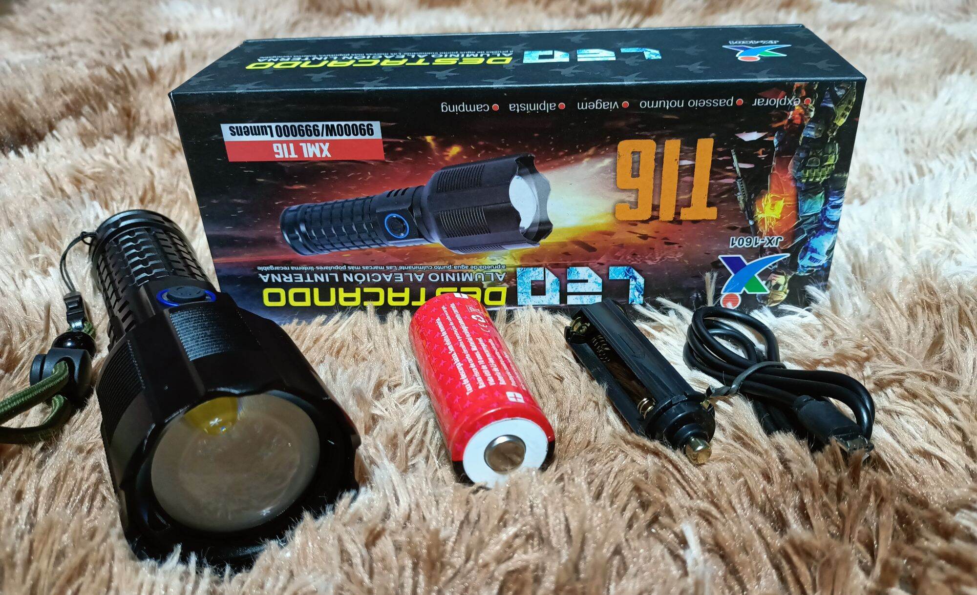 ไฟฉาย LED _รุ่น JX-1601 ใหม่ ไฟสว่างดี ห่างไกลสำหรับรุ่นนี้สามารถชาร์จ ...