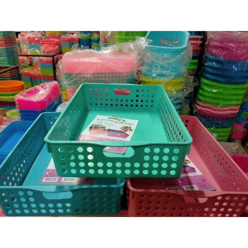 ตะกร้าเก็บของอเนกประสงค์สำหรับเก็บเอกสารเก็บของต่างๆขนาด A4กว้าง 23 cm ยาว 34 cm สูง 8 cm