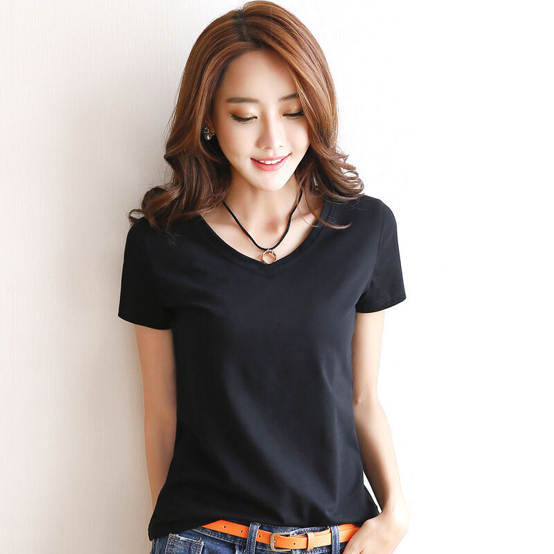 Sexy Short Sleeve T Shirt Women S Summer New Slim Fit Cotton T Shirt