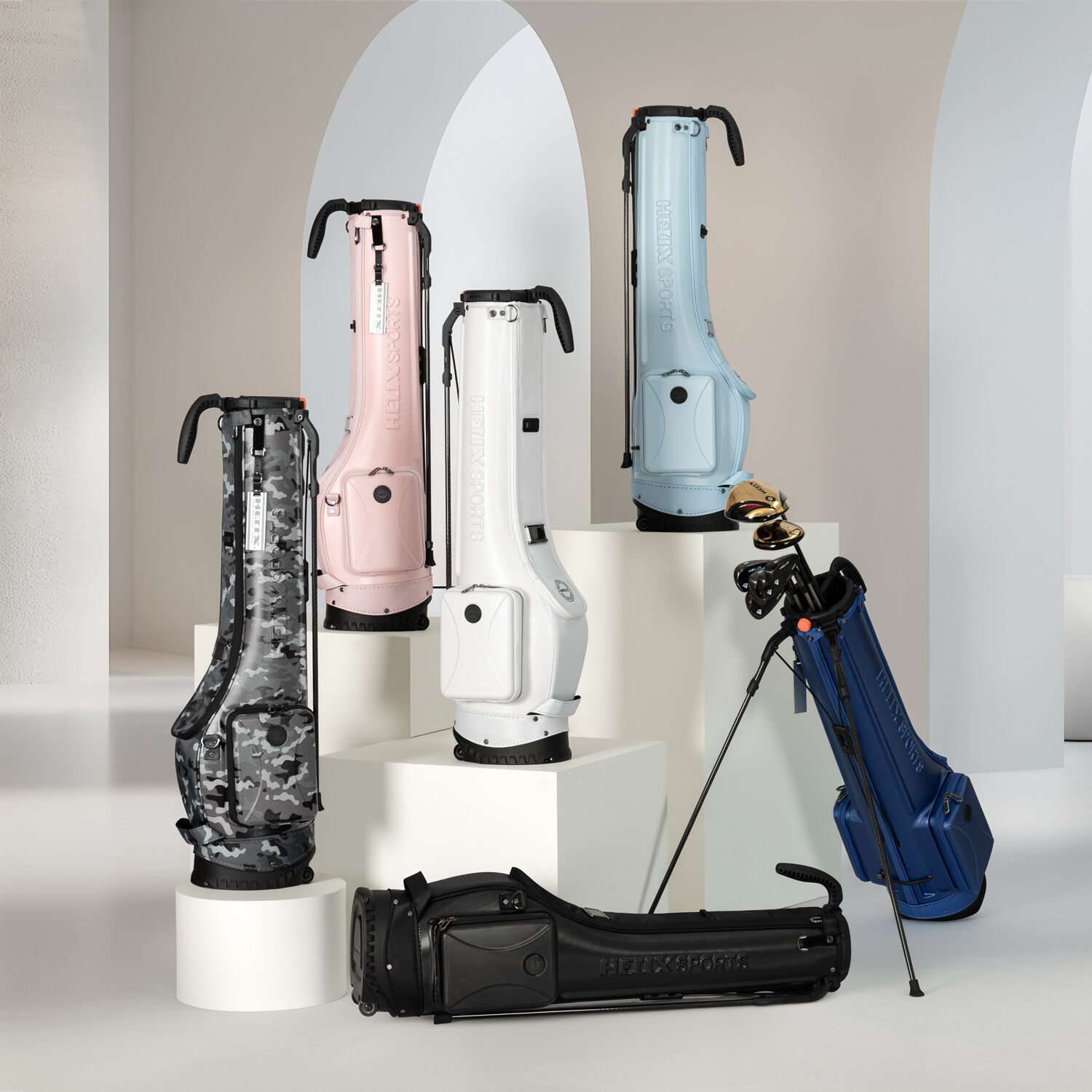 HELIX | Lightweight Portable Wheel Stand Golf Bag ราคา 14,774 บาท*ส่งฟรี