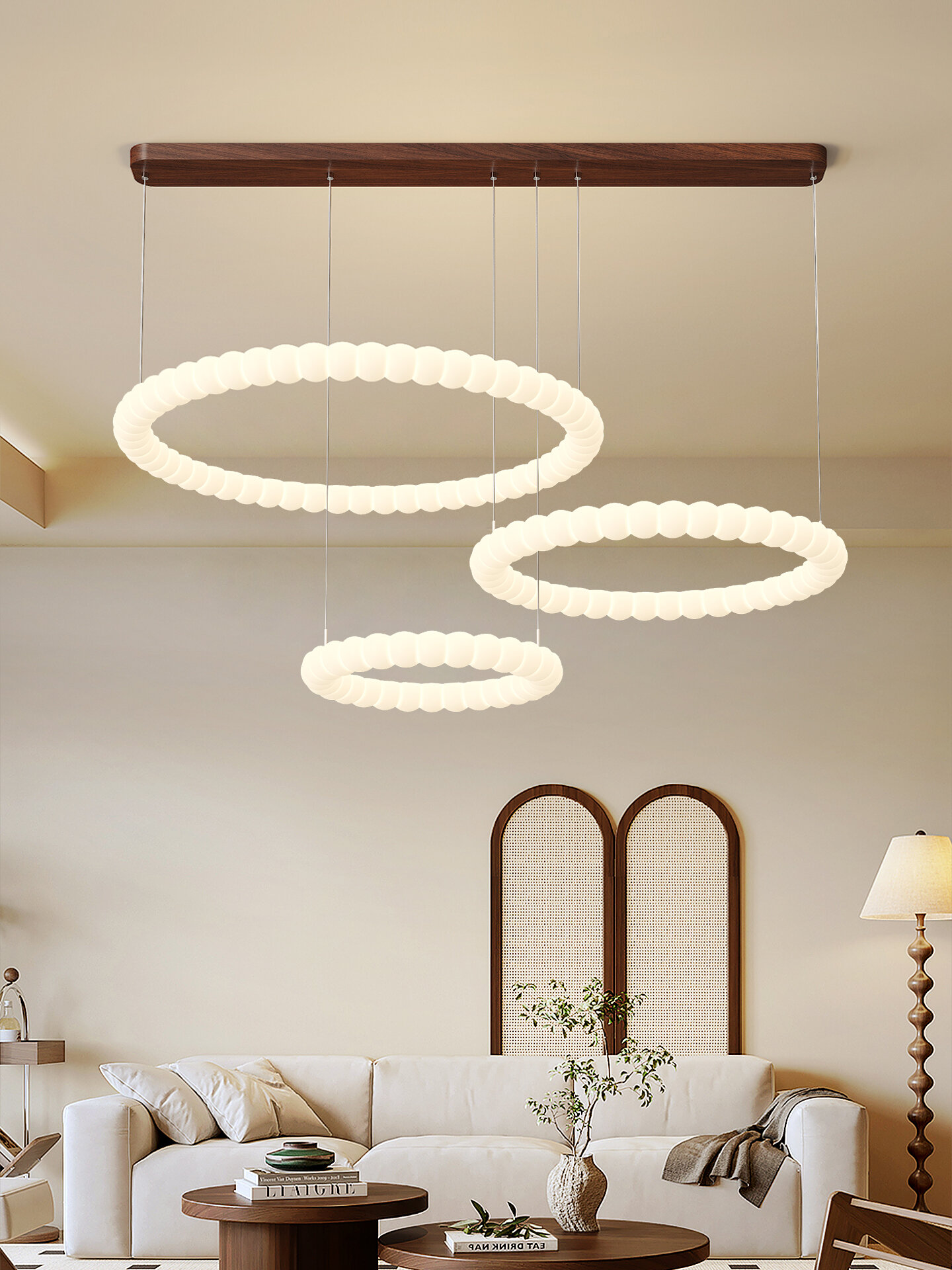 MR.LAMP | Retro Cream Nordic Simple Ring Pendant Light ราคา 15,283 บาท*ส่งฟรี