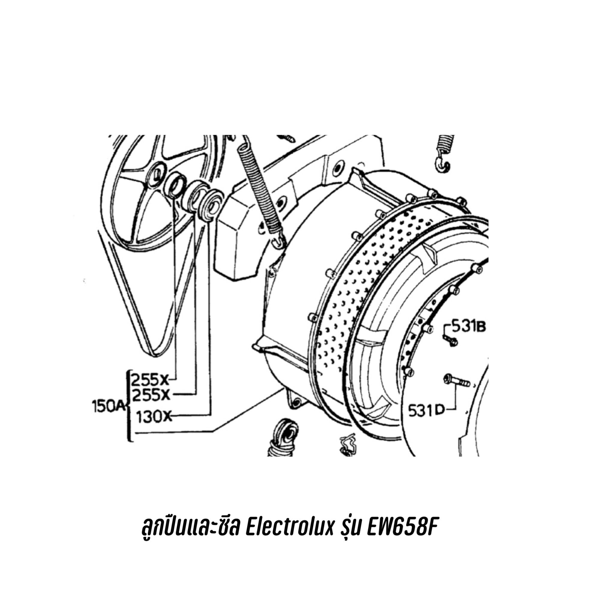 ลูกปืนและซีล Electrolux รุ่น EW658F