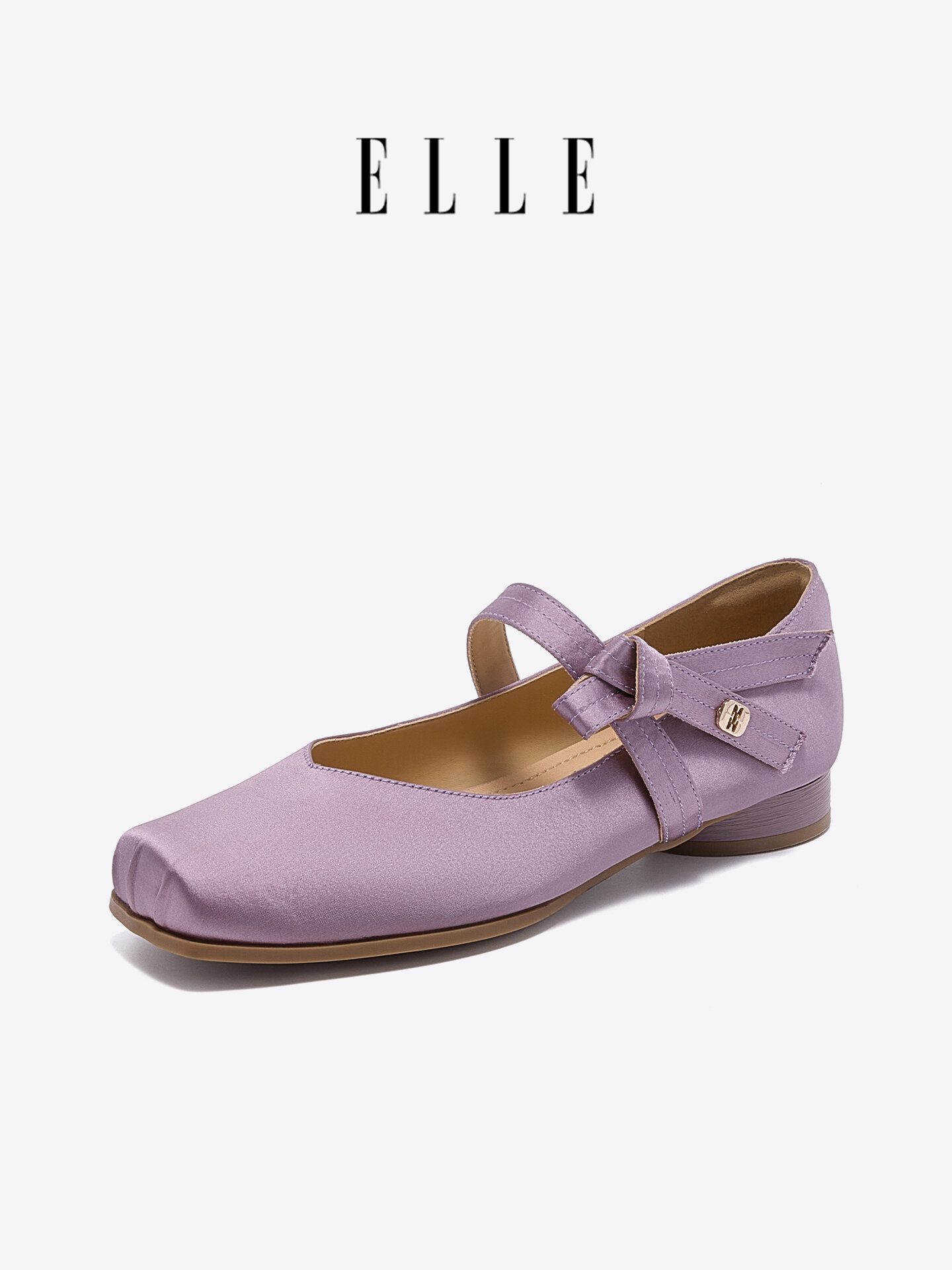 Elle | Ballet Style Mary Jane Flats Satin ราคา 3,712 บาท*ส่งฟรี