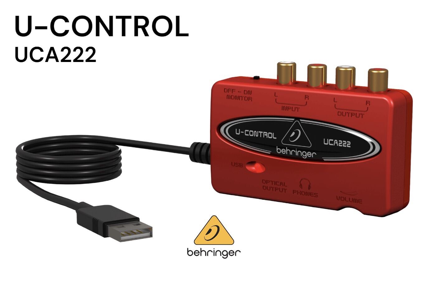 Behringer UCA222 Audio Interface ออดิโออินเตอร์เฟส UCONTROL USB Audio