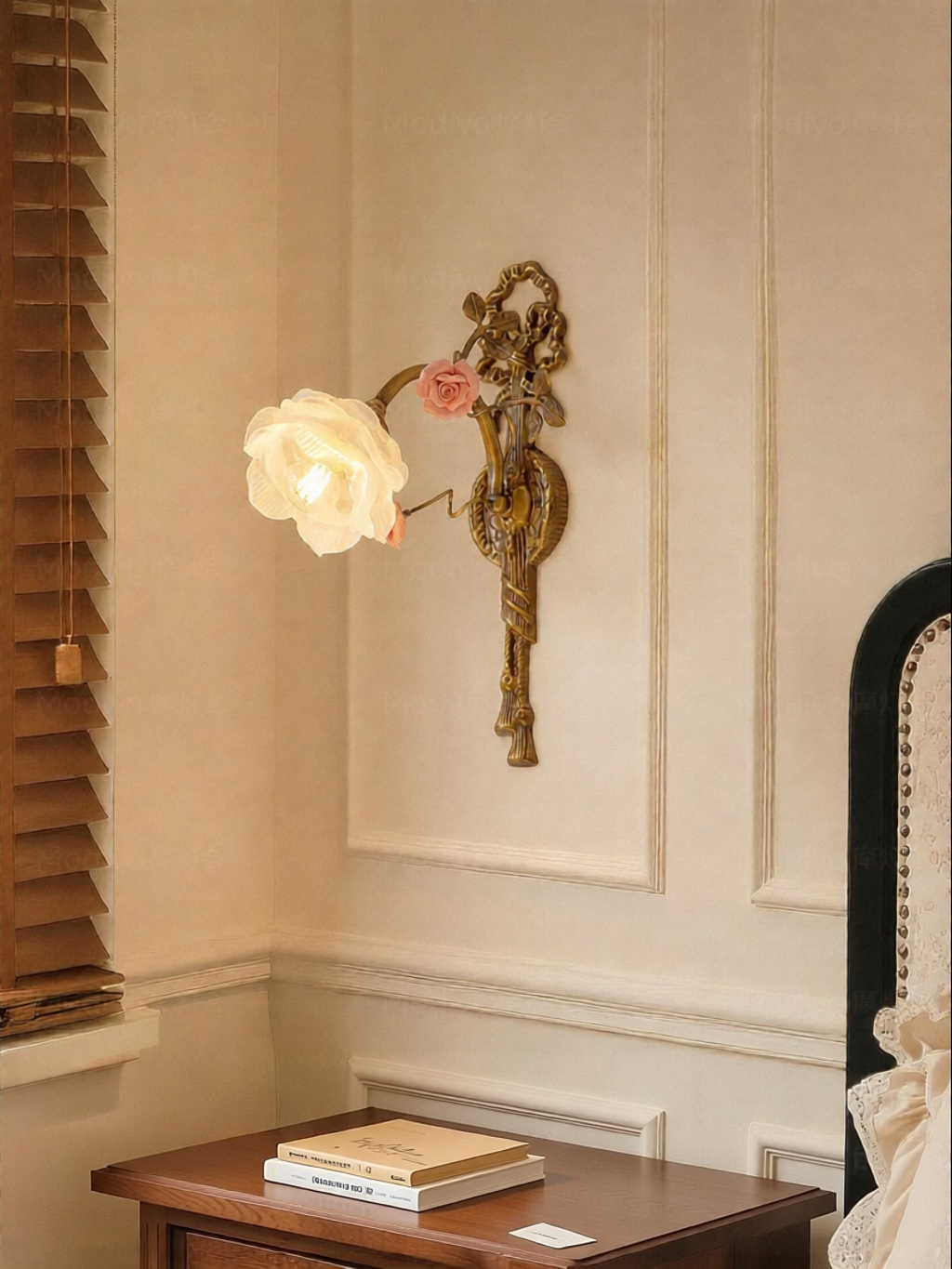 FANCY LAMP CLUB | Retro French Rose Wall Light Copper ราคา 8,577 บาท*ส่งฟรี