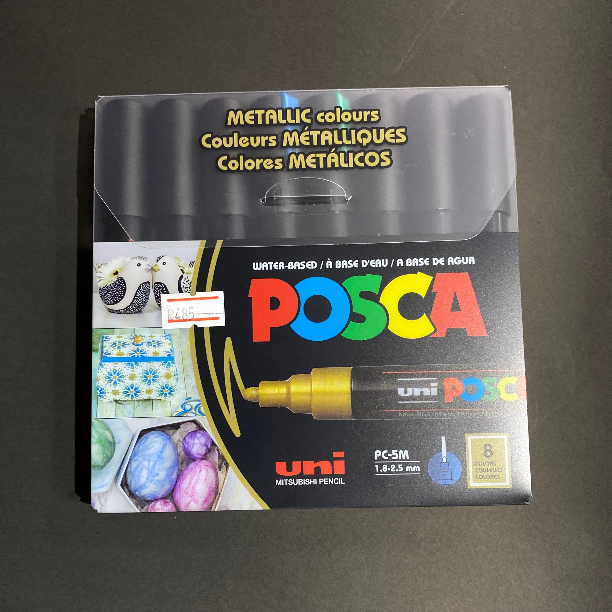 POSCA SET PC-5M 8 METALLIC COLORS - 4902778292044