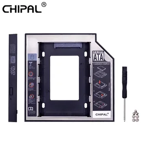 สินค้า CHIPAL 2nd HDD Caddy 9.5mm SATA 3.0 2.5\'\' HD Hard Disk Drive Enclosure SSD Case Box For Laptop CD-ROM DVD-ROM Optical Bay