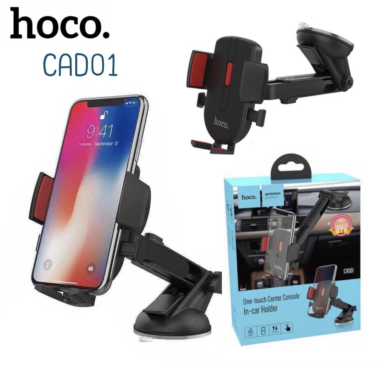 Hoco CAD01 One Touch Center Console Car Holder ที่วางโทรศัพท์มือถือใน ...