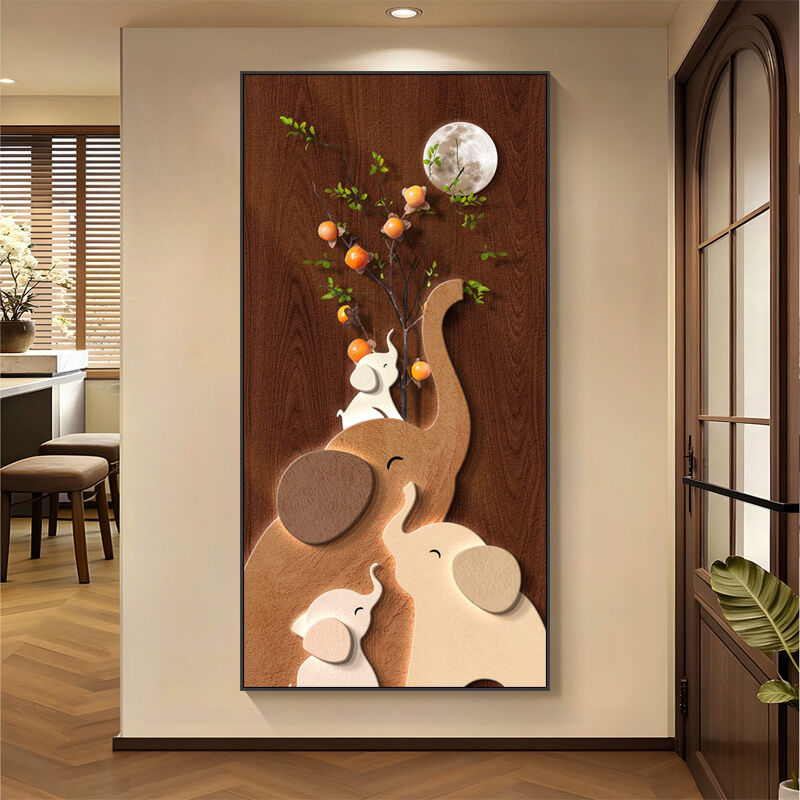 XIANGTUYIN | Vintage Style Elephant Entryway Decorative Painting Luxury Hallway Wall Art ราคา 3,556 บาท*ส่งฟรี