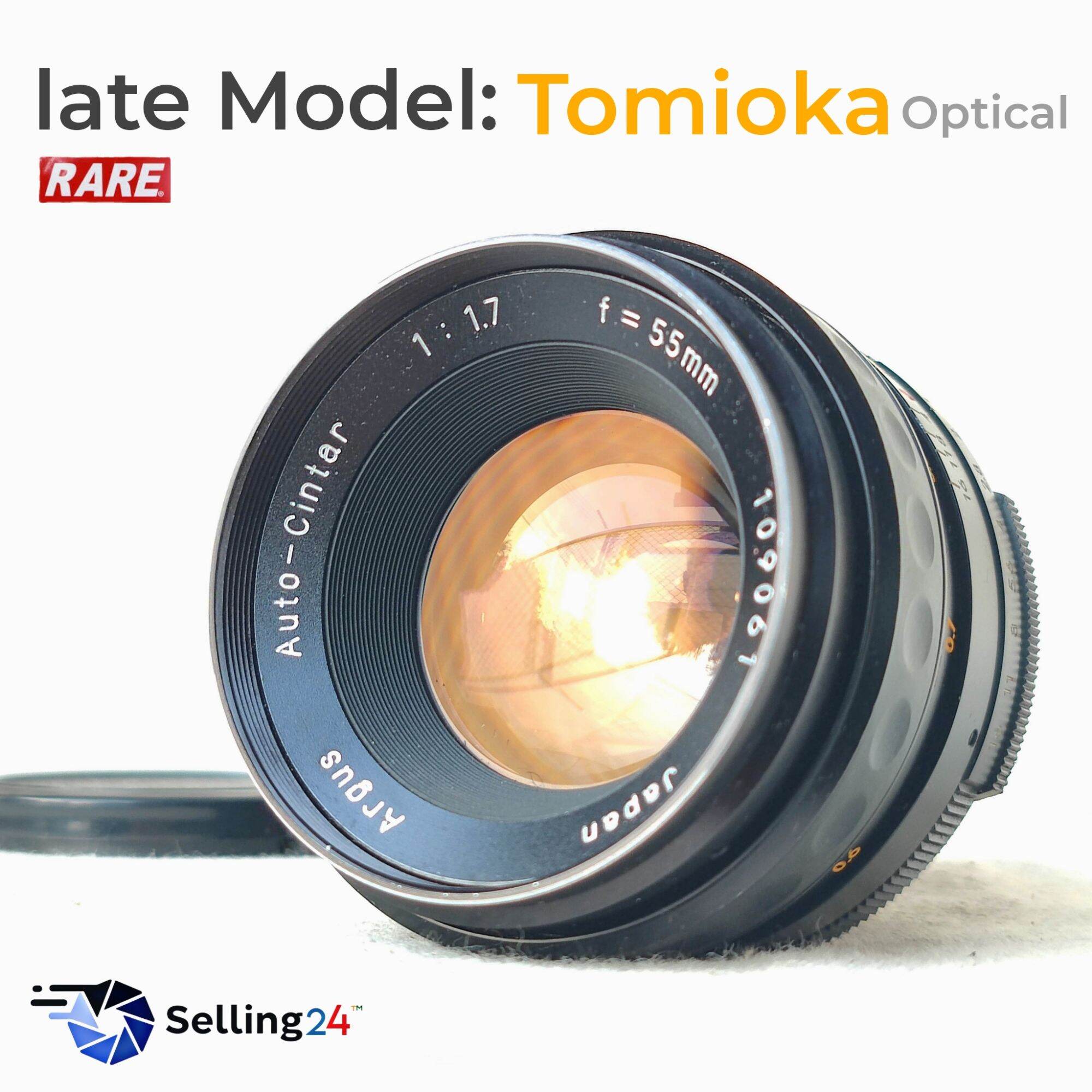 เลนส์มือหมุน Argus Auto-Cintar 55mm F/1.7 Late Model Lens Mount M42 By Tomioka Rare ราคา 3,333 บาท*ส่งฟรี