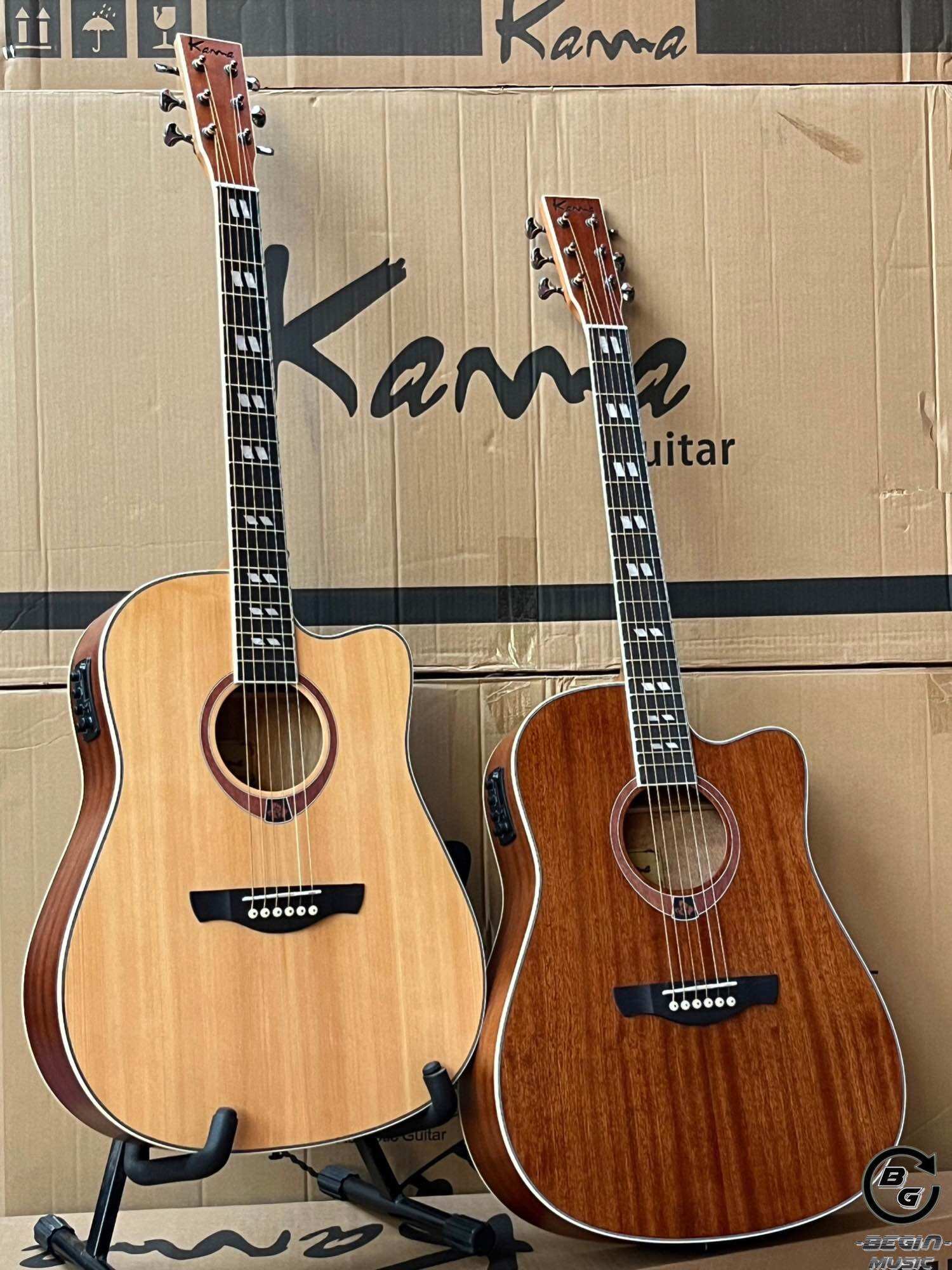 กีต้าร์โปร่งไฟฟ้า Kama หน้าไม้แท้ (TopSolid) รุ่นนี้เสียงดีมากครับ เป็นกีต้าร์โปร่งไฟฟ้ามีเครื่องตั้งสายในตัวเลยครับผม + ของแถมพิเศษ - ยี่ห้อ Kama ราคา 2,890 บาท*ส่งฟรี