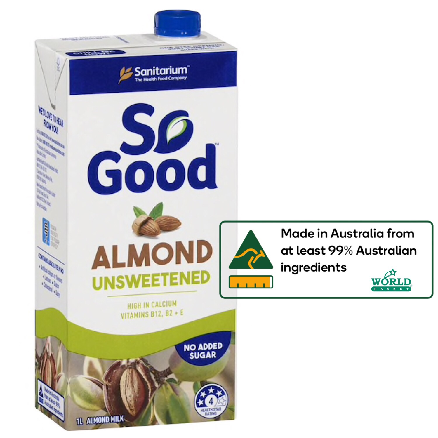 🇦🇺 SANITARIUM SO GOOD Unsweetened Almond Milk 1L🥛นมอัลมอนด์ ปราศจากน้ำตาล🌰นำเข้าจากออสเตรเลีย🐨
