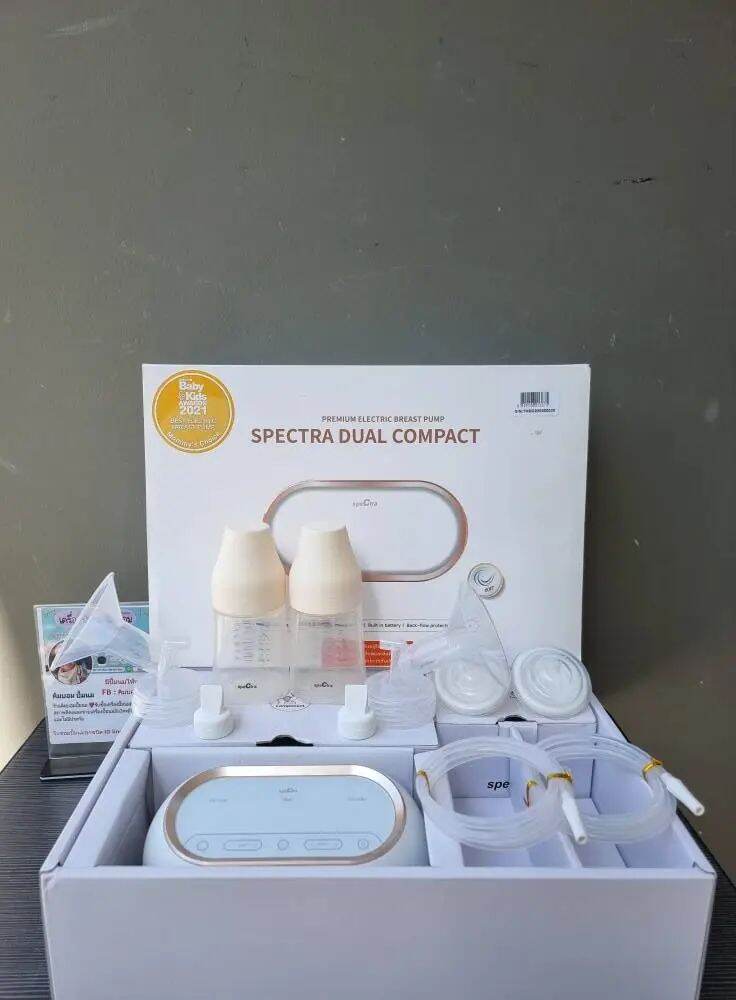 🎈พร้อมส่ง🎈Spectra DUAL COMPACT เครื่องปั๊มนม เครื่องปั๊มนมไฟฟ้า ปั๊มคู่ ระบบ 2มอเตอร์ รับประกันศูนย์ไทย อุปกรณ์ครบพร้อมใช้งาน และมีประกันร้าน
