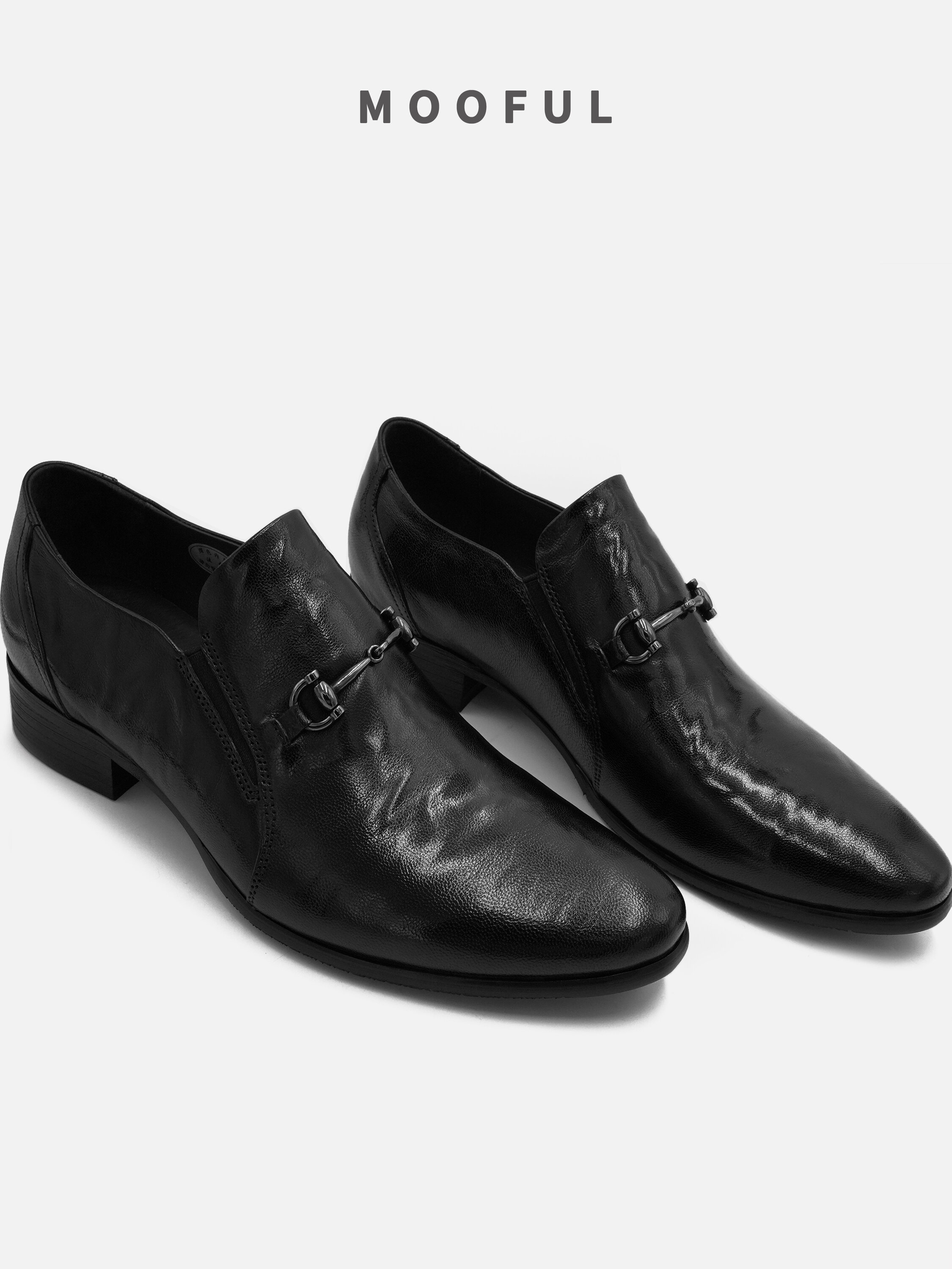 MOUFU | Men's Elevator Derby Shoes Leather Business Formal - ยี่ห้อ MOUFU ราคา 3,633 บาท*ส่งฟรี