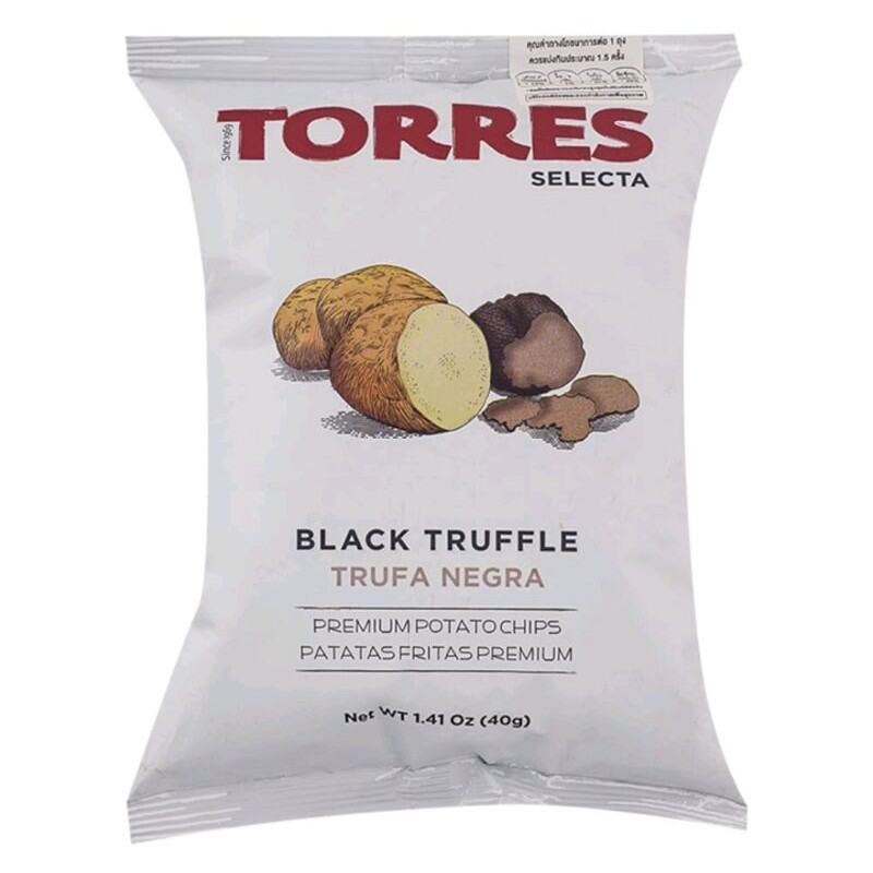 Torres Premium Potato Chips Black Truffle 1.41oz/40g - Patatas