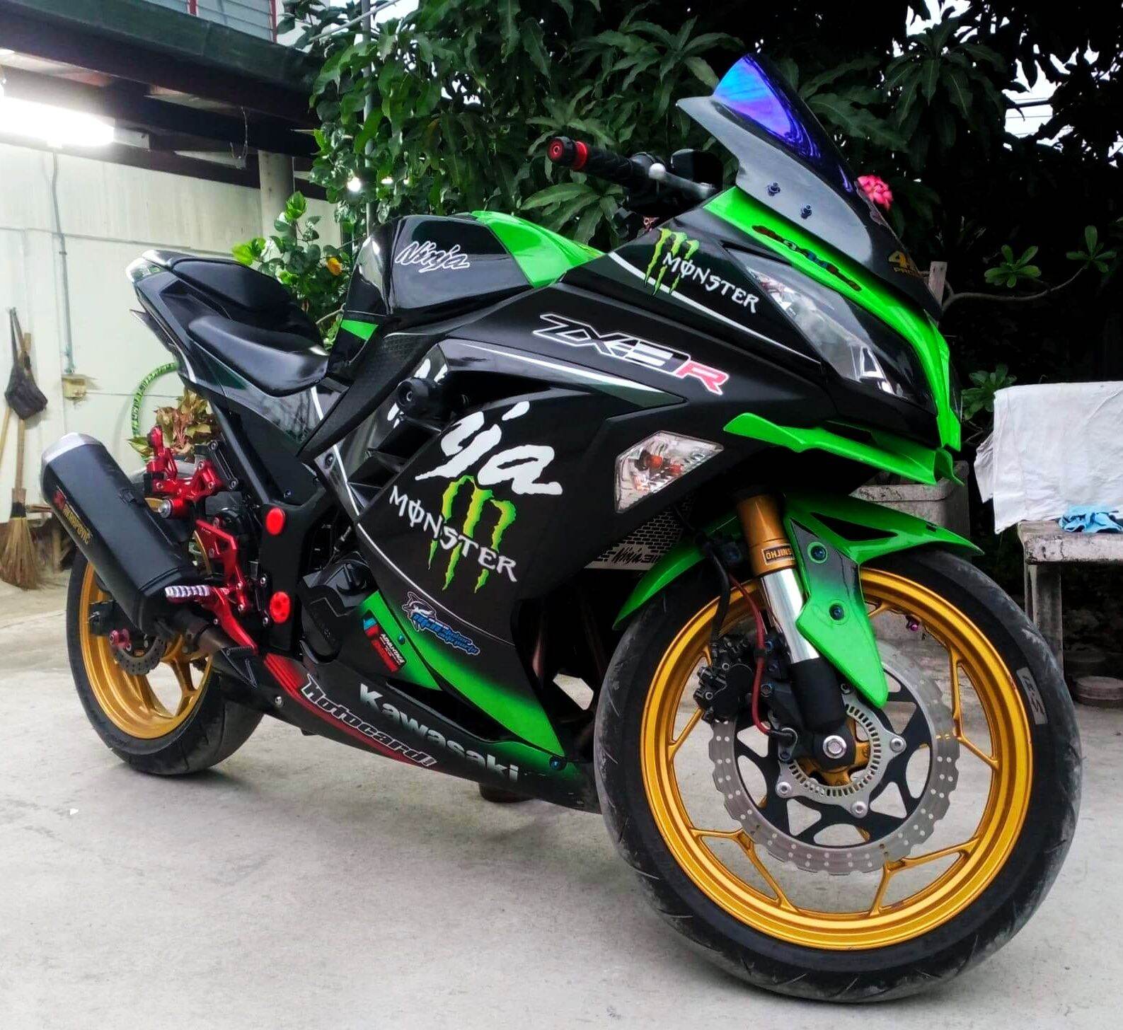 ครอบโช็คแต่ง ninja 250 300 z 250