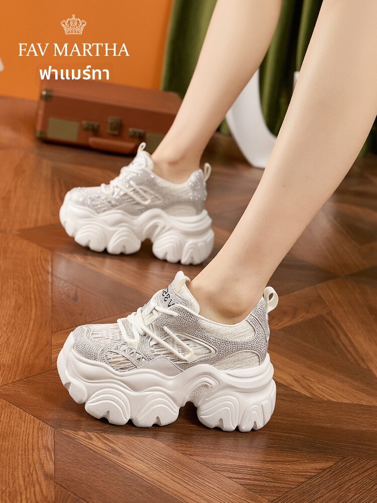 FAVMARTHA | Height Increasing Comfortable Soft Breathable Dad Shoes Women ราคา 8,018 บาท*ส่งฟรี