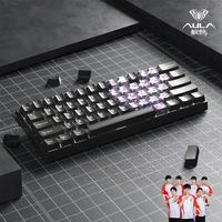 AULA | คีย์บอร์ดเกมมิ่ง WIN60 แม่เหล็ก ความเร็วสูง แบบมีสาย คีย์บอร์ดกลไก สำหรับเกม FPS ออกแบบพิเศษสำหรับ Delta Force รูปแบบต่ำ ออกแบบตามหลักสรีรศาสตร์ ไฟ LED สีฟ้า