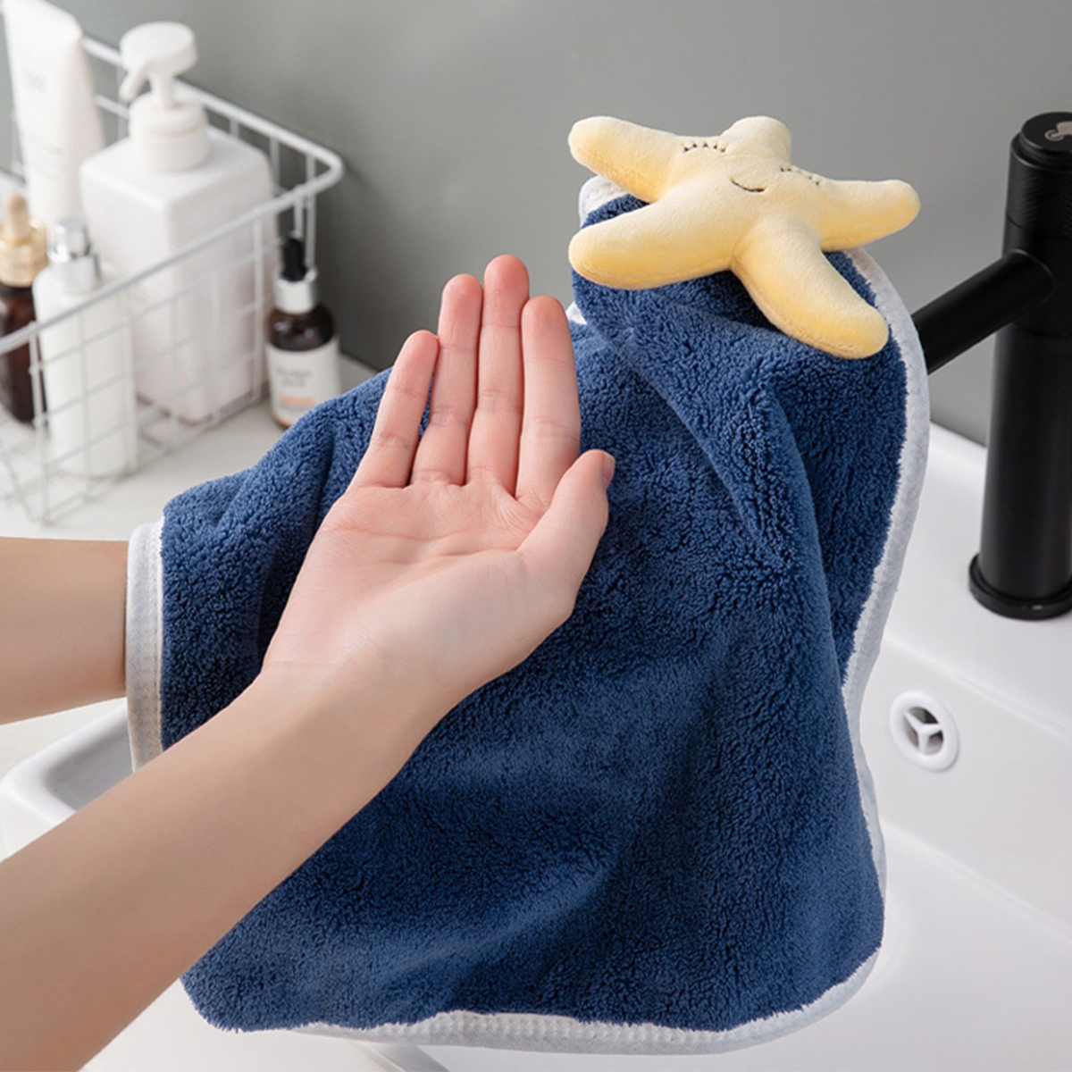 Color Block Hanging Hand Towels Kitchen Towel Absorbent Towel Hanging Towel  Hand Bath Towel, 18x14 Decorative Oven Towel Quick Dry Dish Cloth 2Pcs