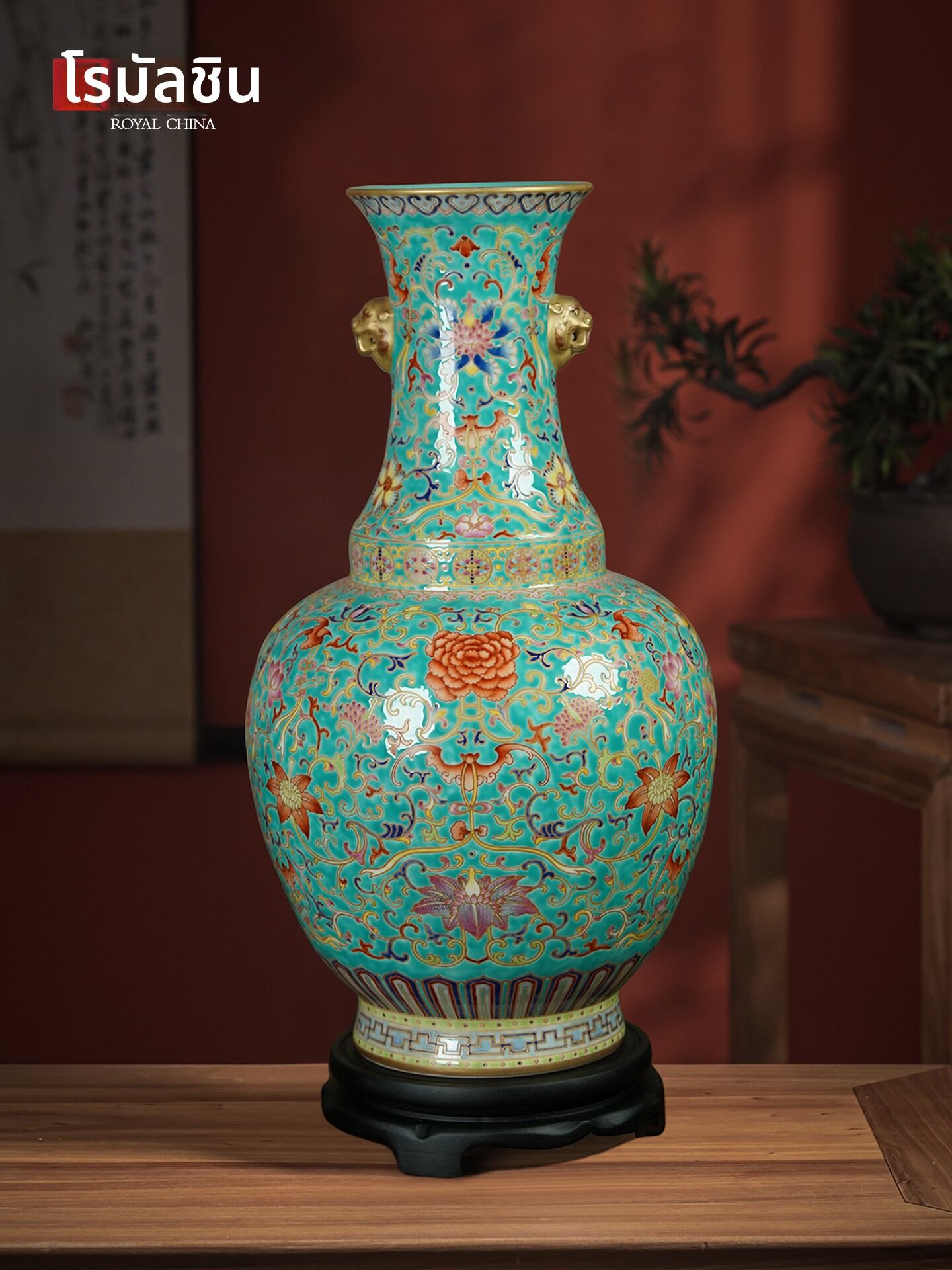 [ROYAL CHINA | Hand-painted Traditional Chinese Vase,ROYAL CHINA | Hand-painted Traditional Chinese Vase,] ราคา 92,902 บาท*ส่งฟรี
