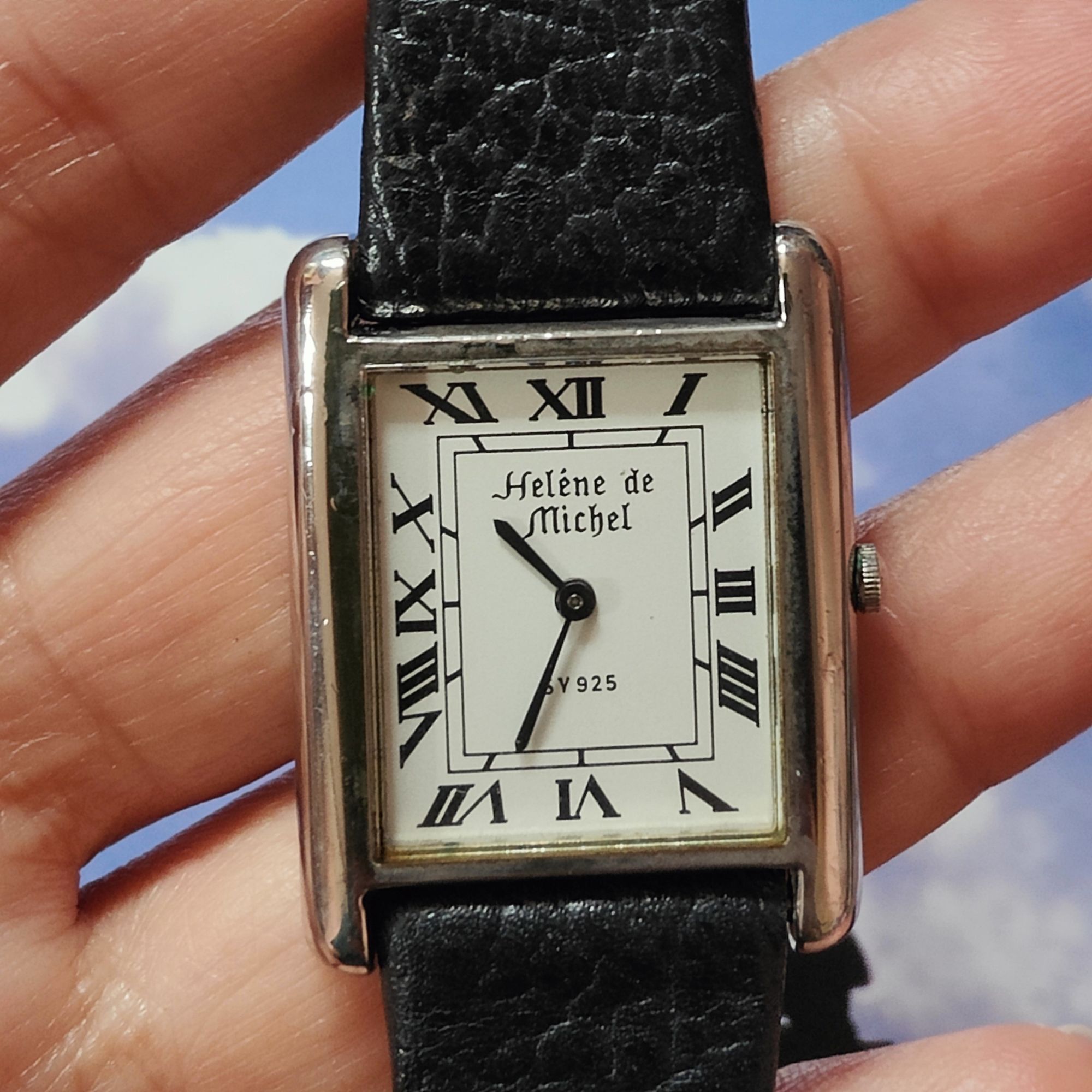 นาฬิกา ทรง tank ยอดนิยม Vintage Helene de Michel s925 silver ระบบ ...