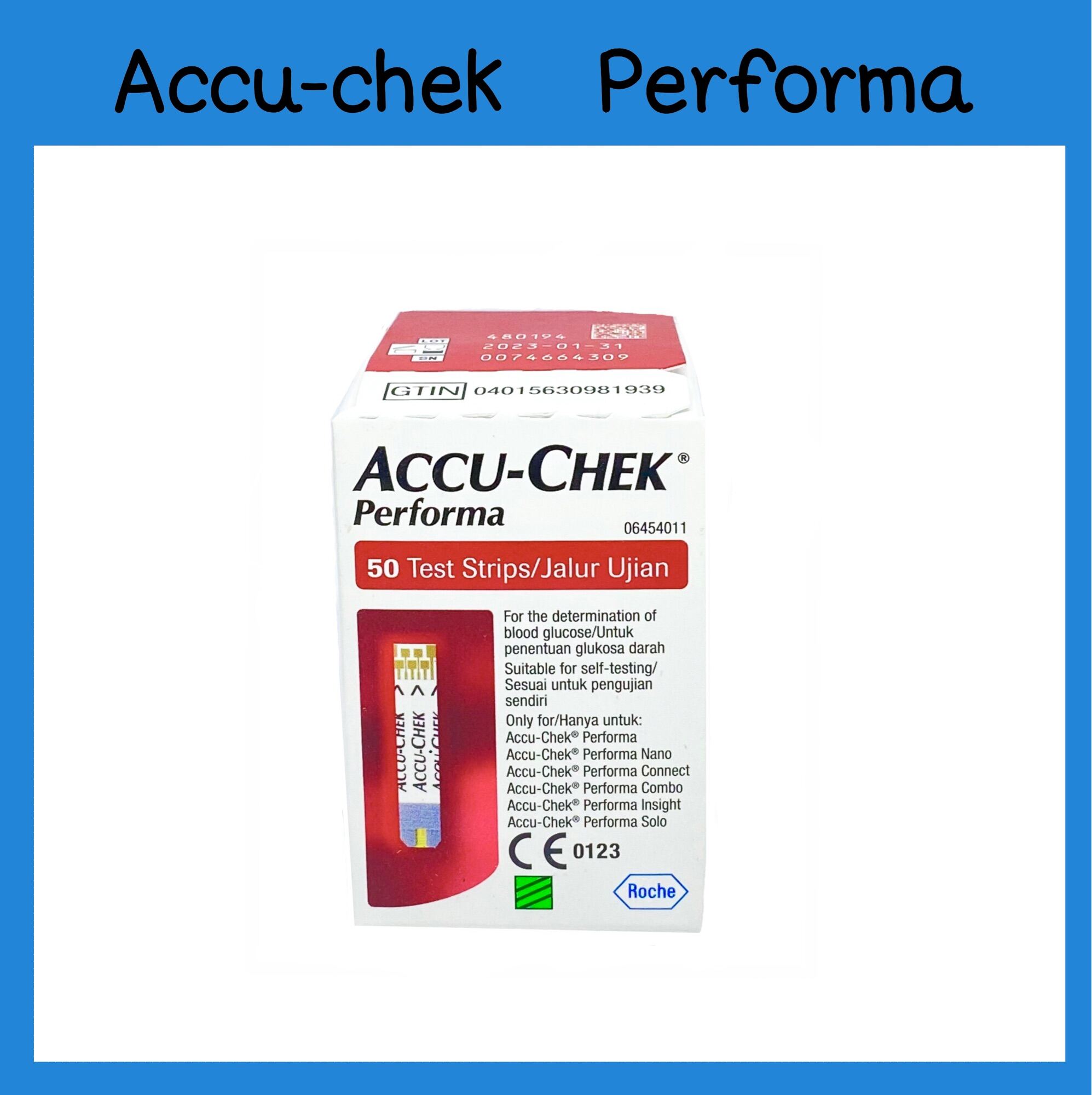 Accu-chek Performa Test Strip [50 ชิ้น/กล่อง] แผ่นตรวจน้ำตาล แอคคิว ...