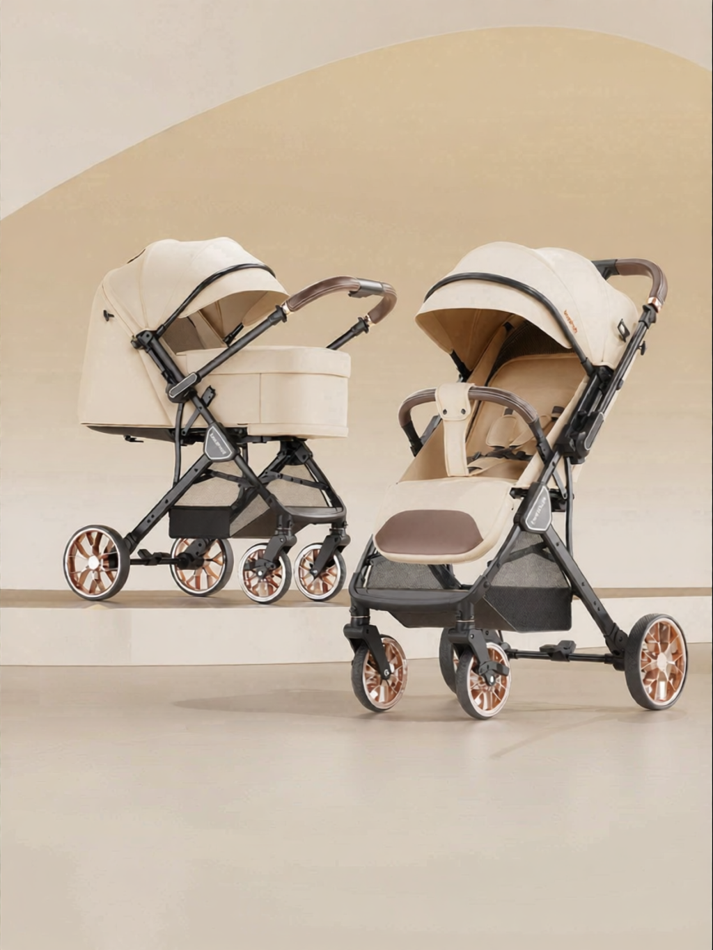 Beeshum | Convertible Seated & Reclining Baby Stroller for 0-3 Year Olds Light and Foldable ราคา 15,560 บาท*ส่งฟรี