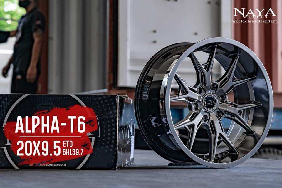 New model ล้อแม็กซ์ Naya alpha T6 ขอบ 20 สองสี สองสไตล์ วีไอพี หรูหรา อย่างลงตัว ราคาต่อสี่วง นิยามใหม่ไปกับเรา ลดอีก 2500 ราคา 35,500 บาท*ส่งฟรี