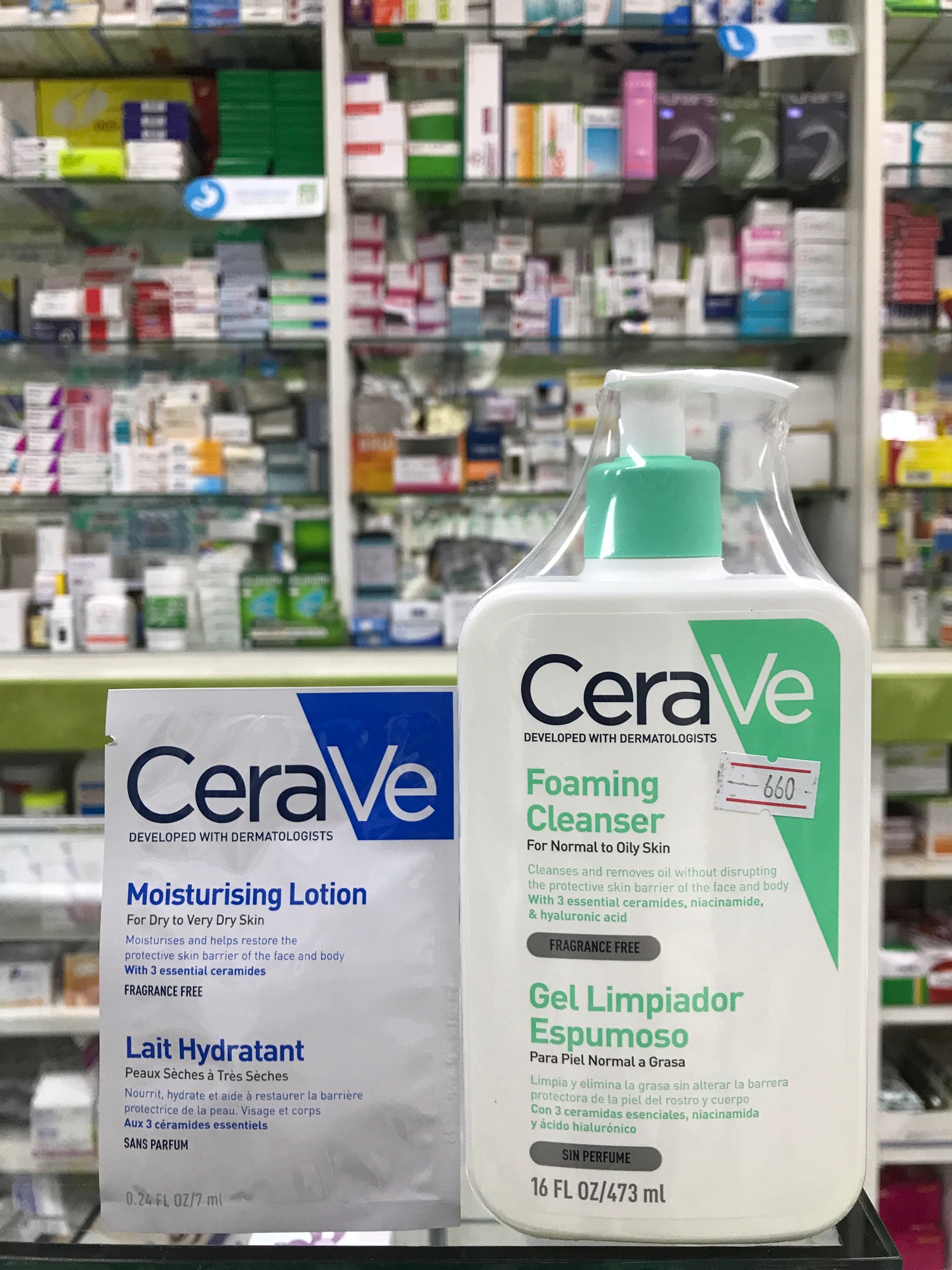 Cerave Foaming cleanser 473ml แถมฟรี moisturising lotion 7ml ฟรี